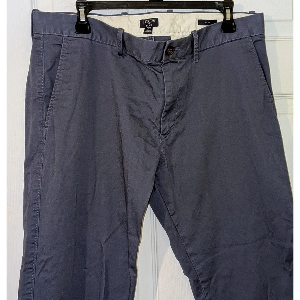J. Crew Flex Slim Fit‎ Chino Pants Gray Men's W34 L34 Casual Dress Trousers $80